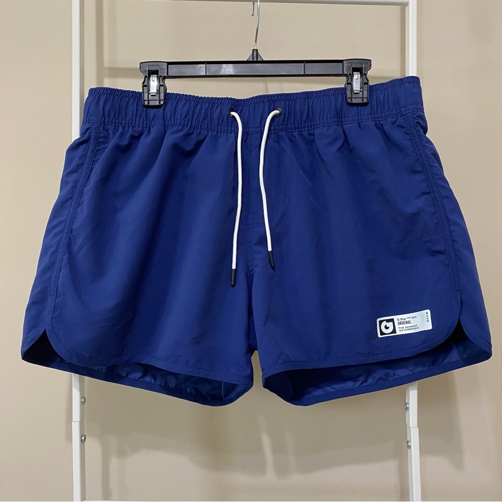 G-Star Raw Men's Carnic Solid Ballpen Blue Swim Shorts
